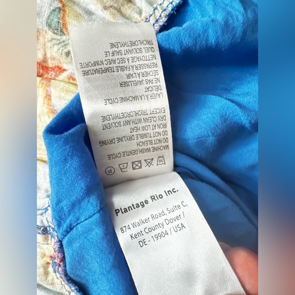 FARM RIO 100%Cotton Macaw Tropical Blue Floral Party Mini Dress Size XS - Picture 13 of 14